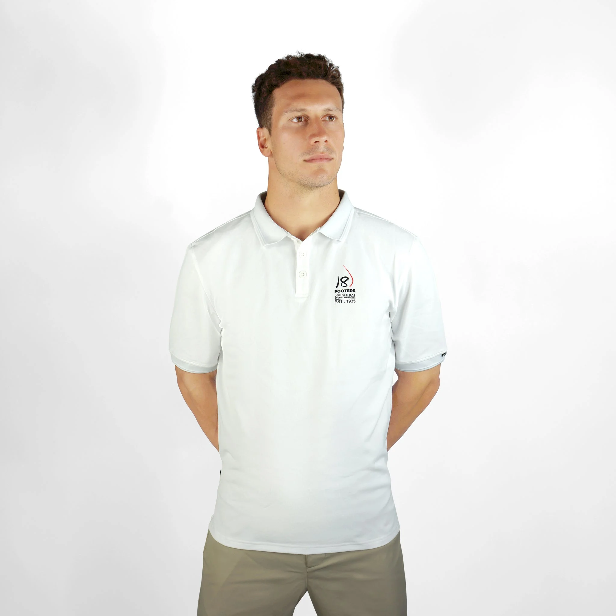 18 FOOTERS Antibes S/S Tech Polo - White