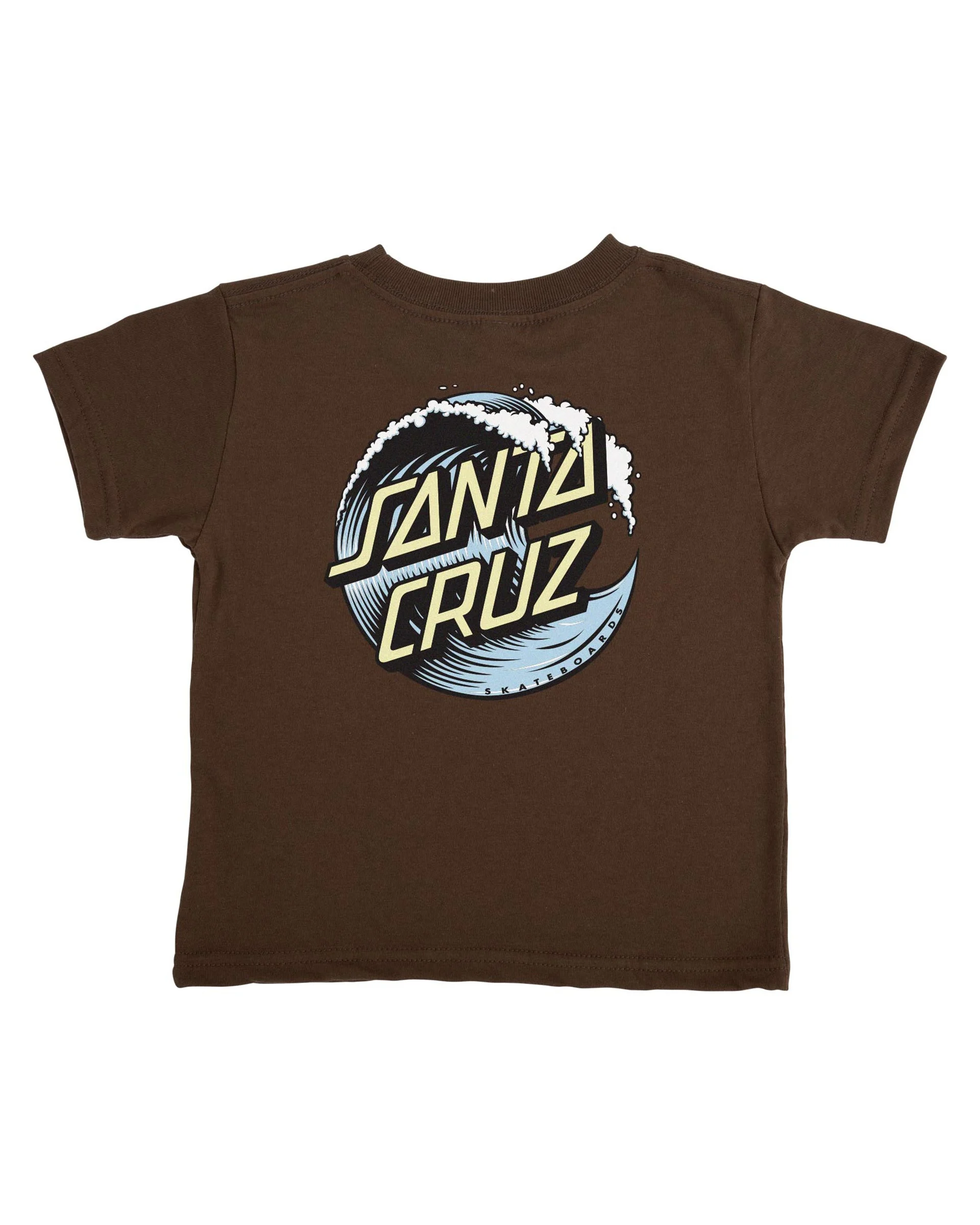 (18M-7) Kids Wave Dot S/S T-Shirt - Brown