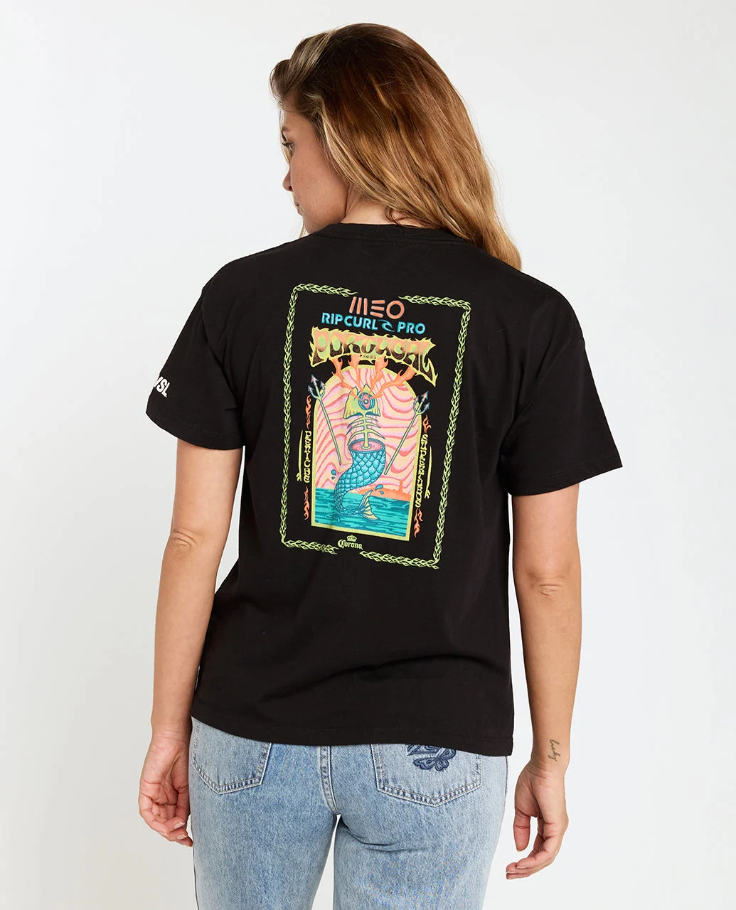 2025 MEO Rip Curl Pro Portugal Women's Relaxed Tee (Black)