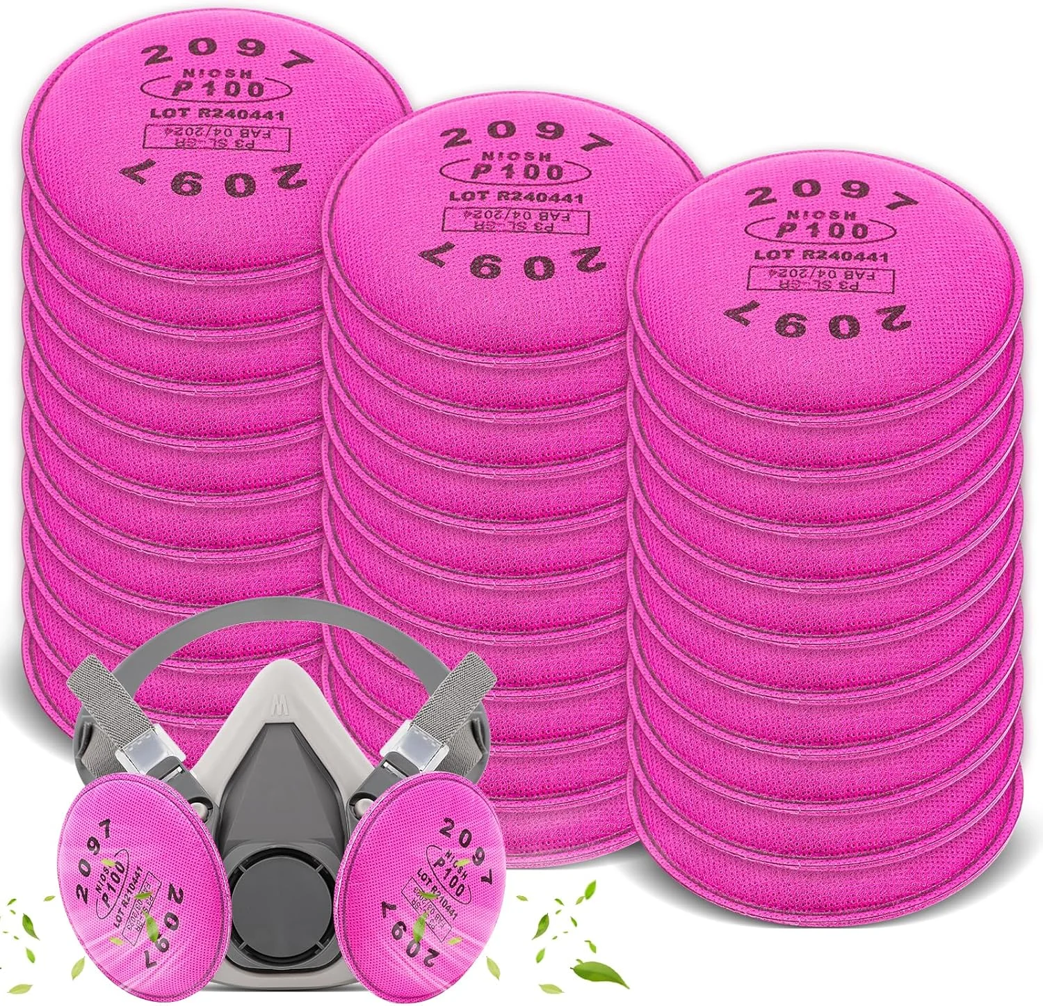 2097 Pink Particulate Filter (pair)
