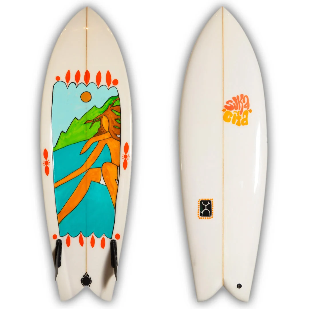 5'10" Roblo Acrylic On Twin Fin