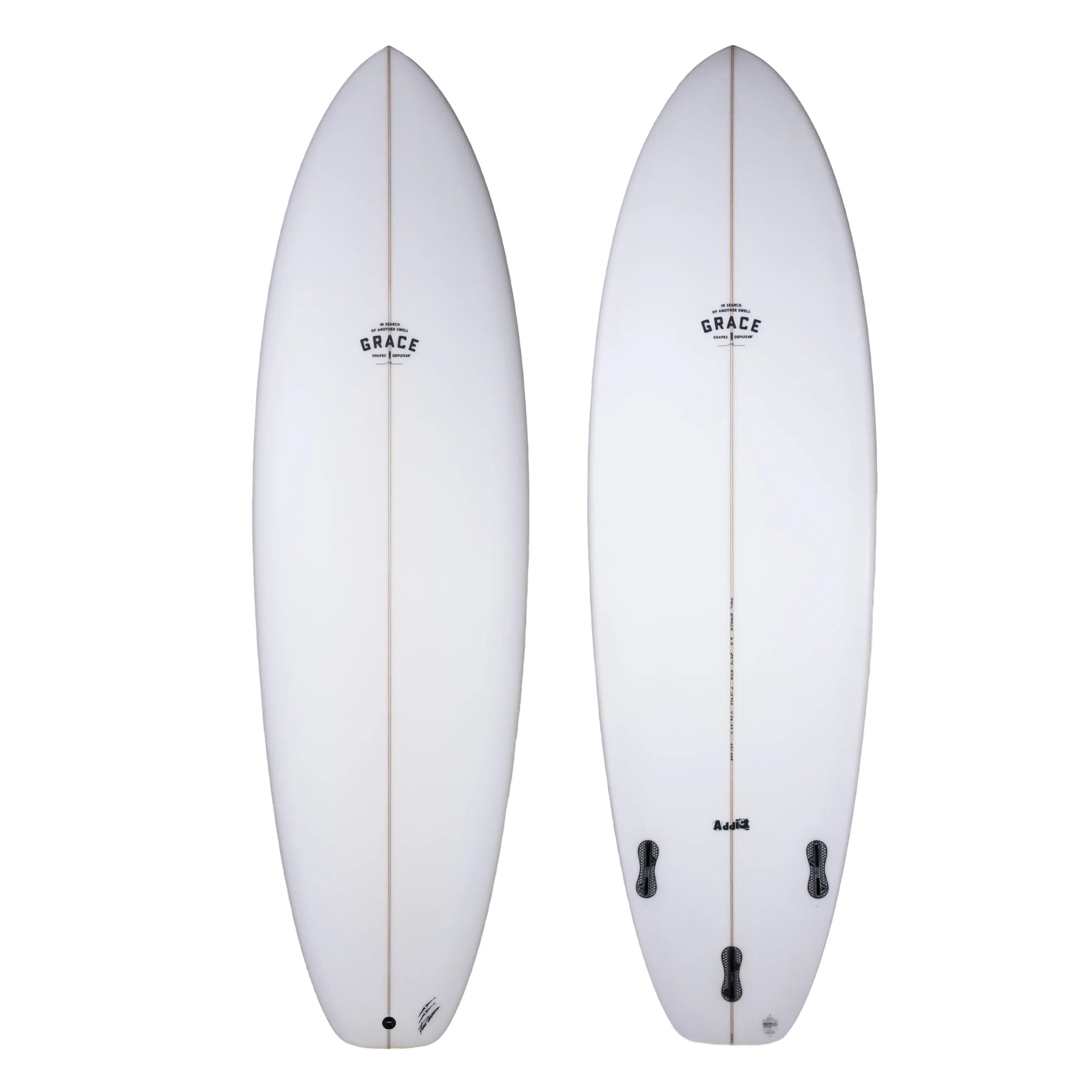 Addict 6'0" x 20 1/4" X2 5/8" - 36.29L, 3xFCS 2 Fin Boxes, PU - ID:896771