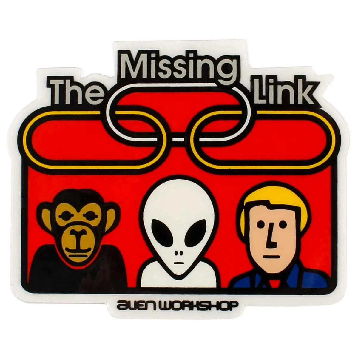 ALIEN WORKSHOP MISSING LINK STICKER - RED