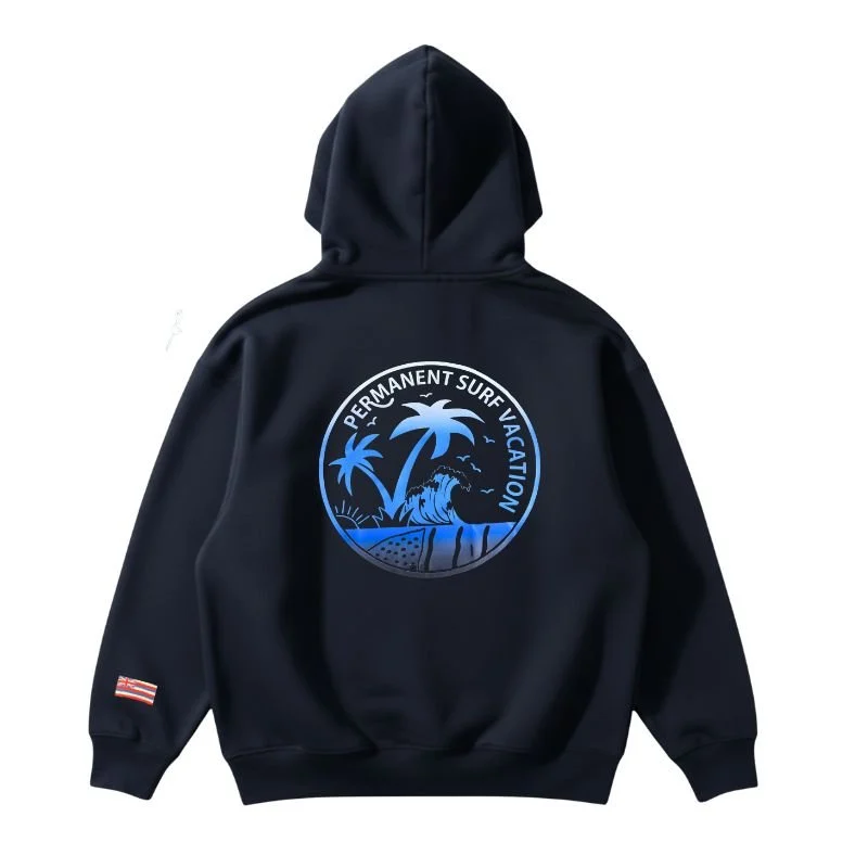Aloha Days Hoodie Vacation Made In Hawaii (Small-XXLarge) Navy