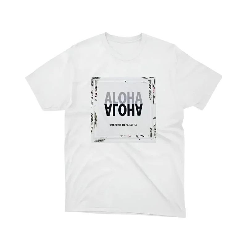Aloha Days Kids T-Shirt FLOWER SQUARE LTD. Made in Hawaii (XSmall-Large) White