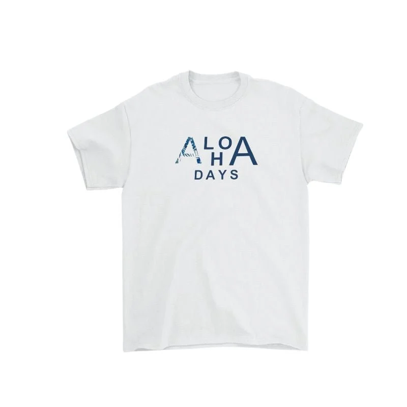 Aloha Days Kids T-Shirt HI Ltd. Made in Hawaii (XSmall-Large) White