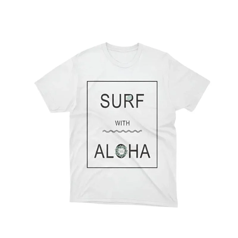 Aloha Days Kids T-Shirt SURF & ALOHA Made in Hawaii White