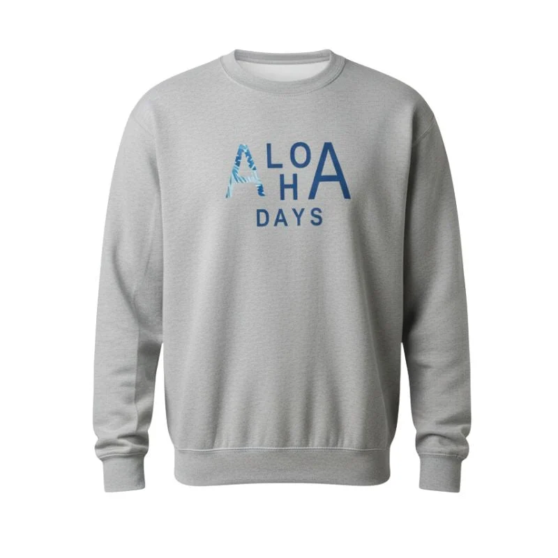 Aloha Days Sweater New HI (Med-Large) Grey