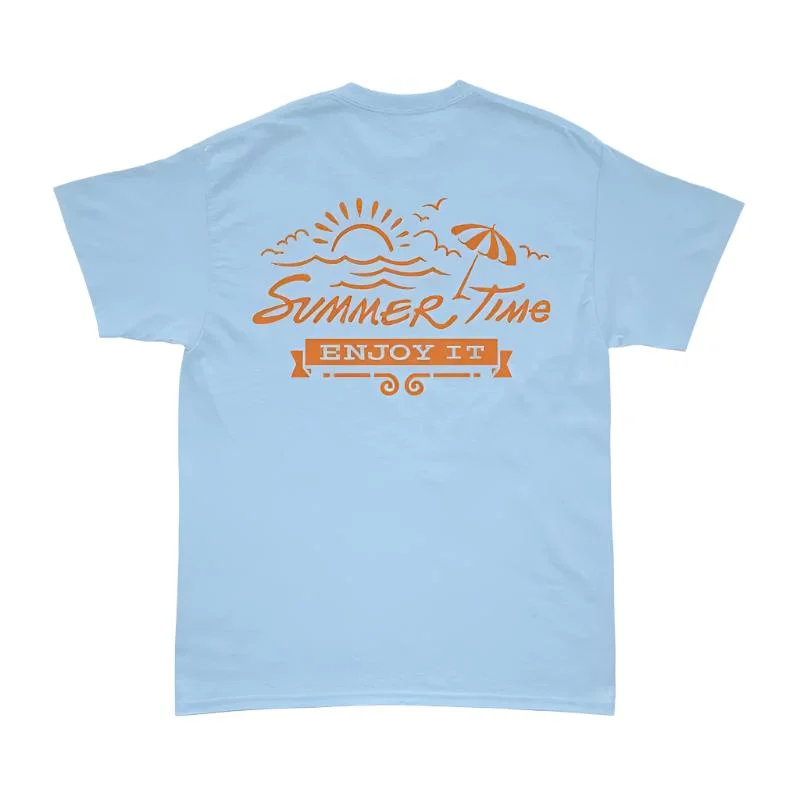 Aloha Days T-Shirt SUMMERTIME Made in Hawaii S-XL Light Blue