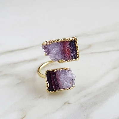 Amethyst Duo Ring