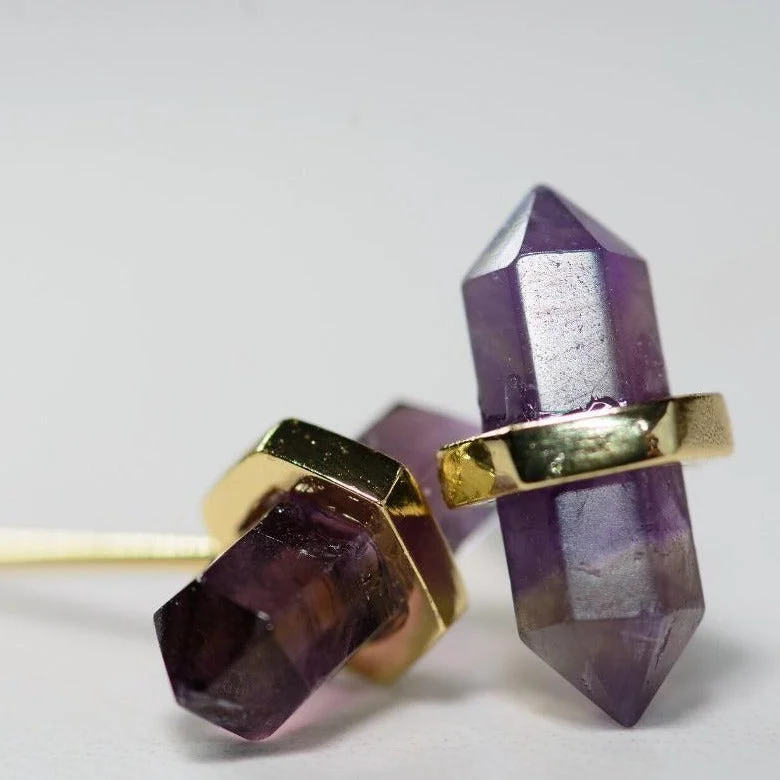 Amethyst Wand Studs