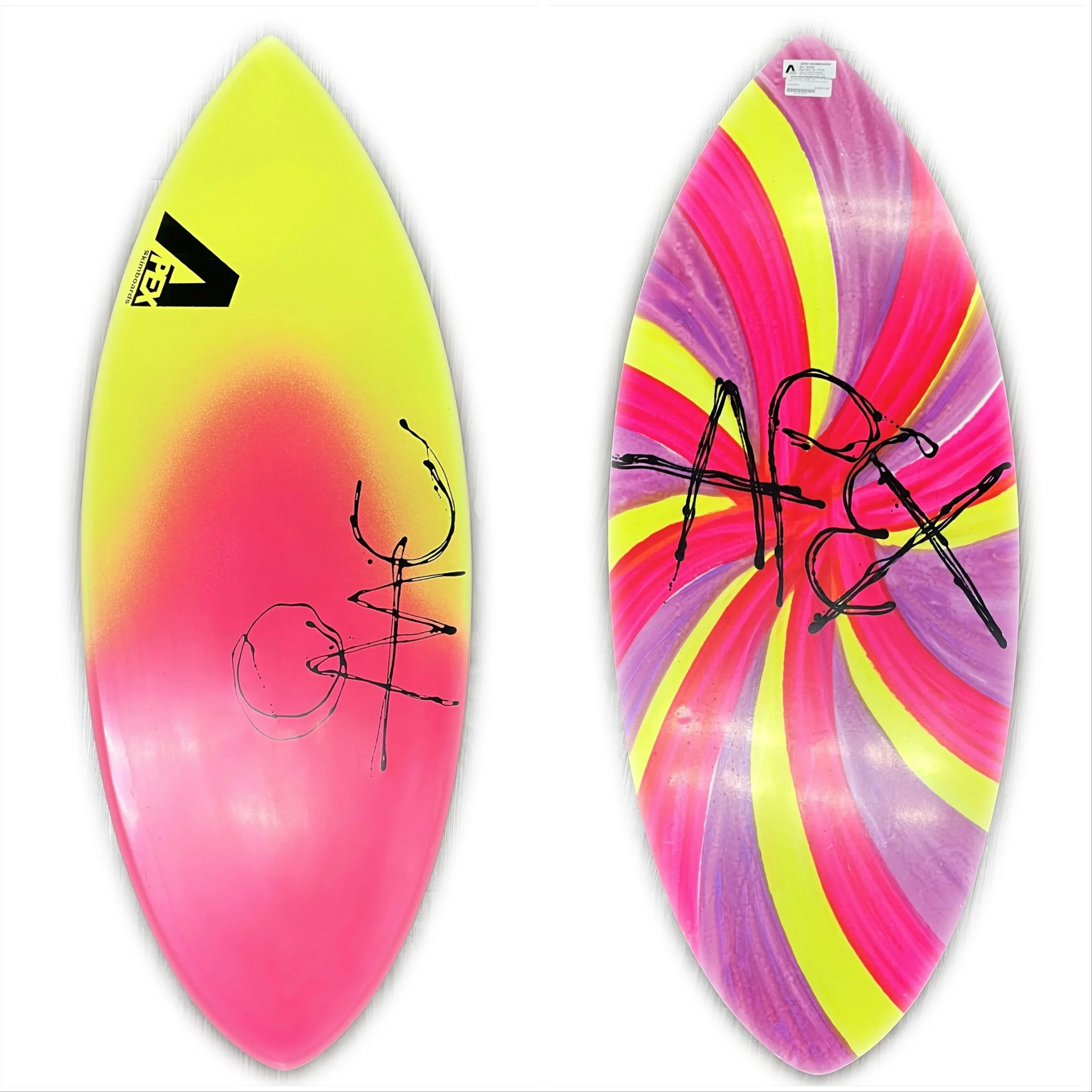 Apex 51" Avac Skimboard - Yellow/Pink