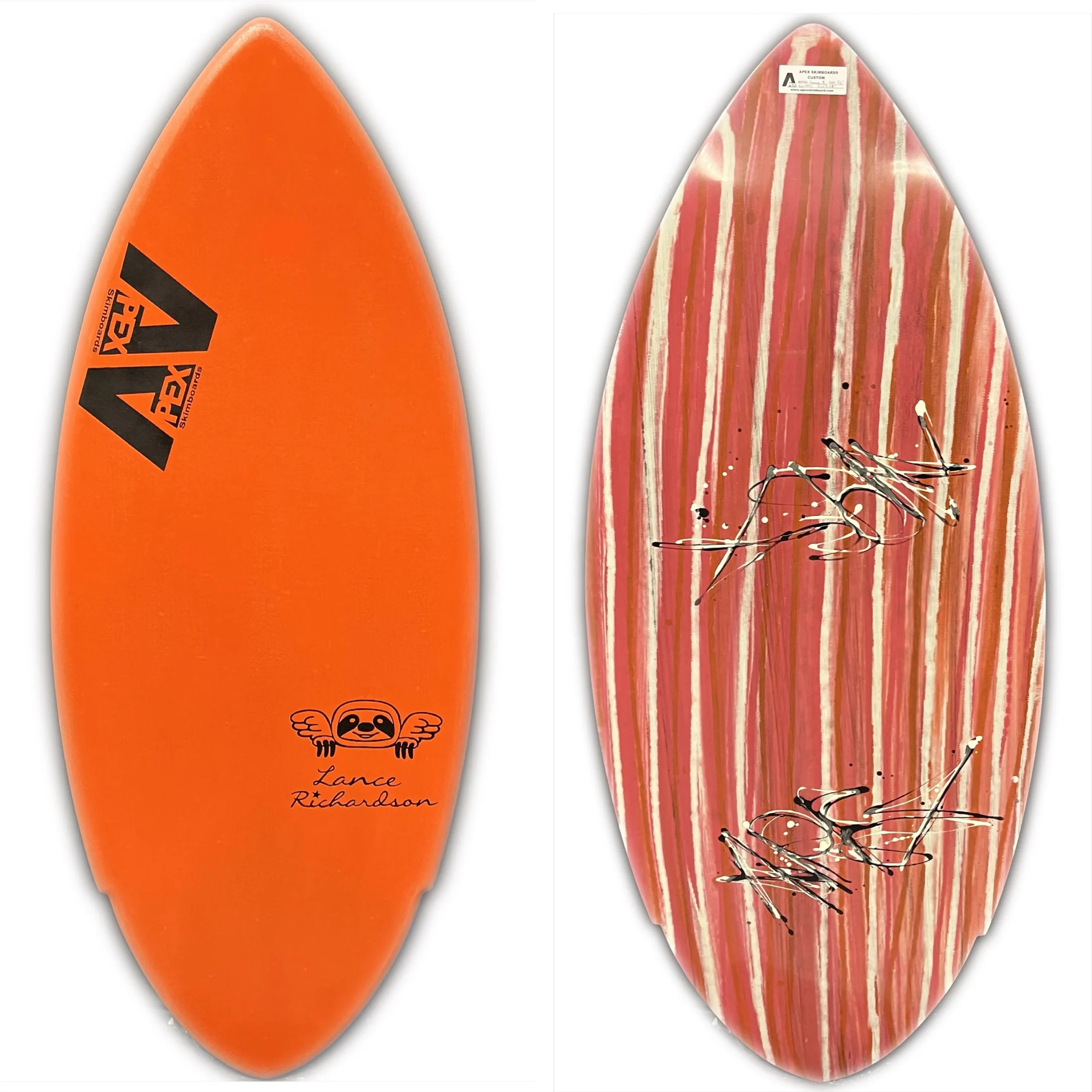 Apex 52" Carbon Lance Richardson Pro Model Skimboard - Orange