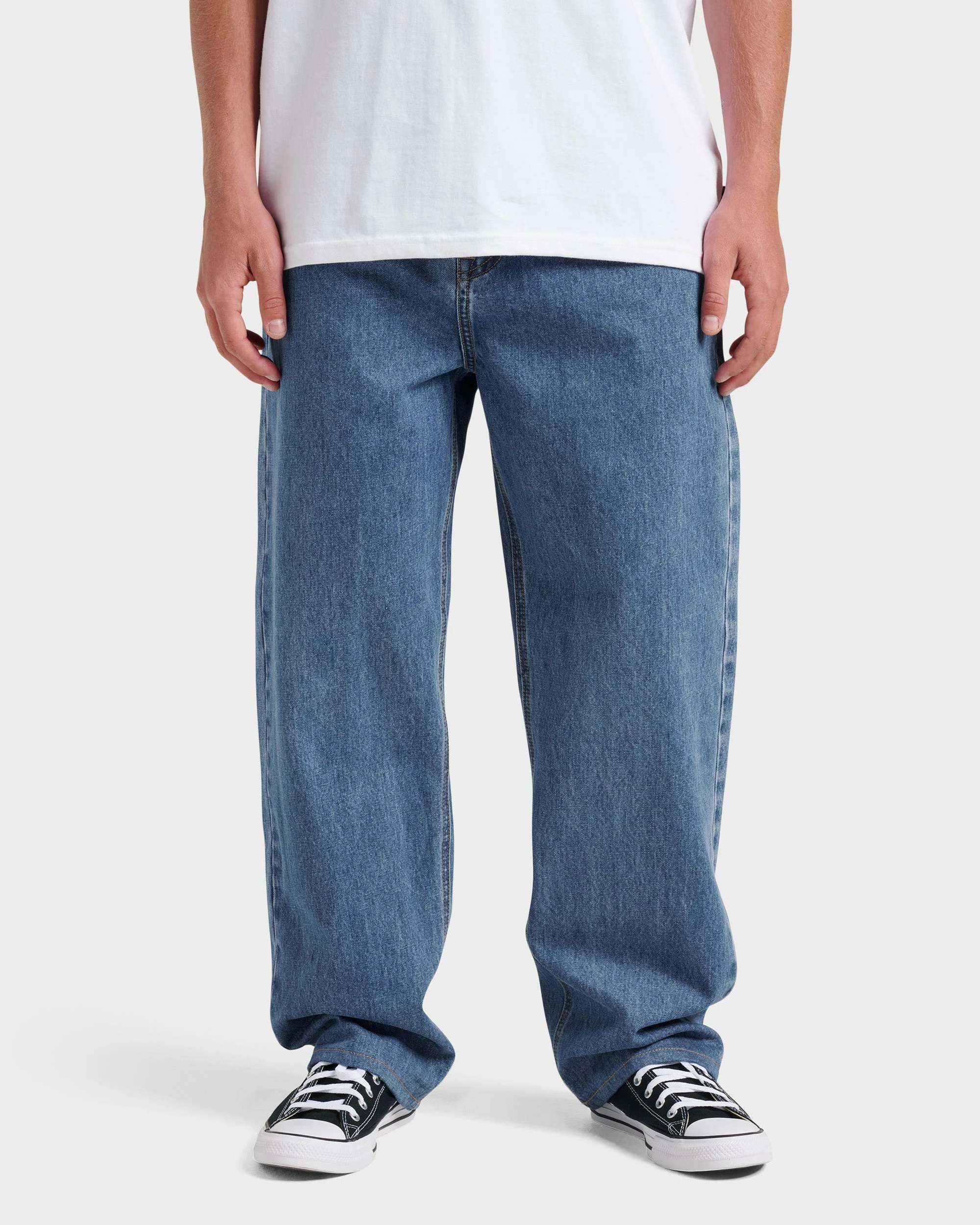 Baggy Denim Pants - Medium Indigo | Quiksilver