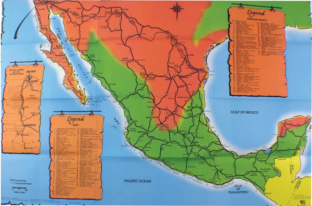 BAJA MAP OF MEXICO