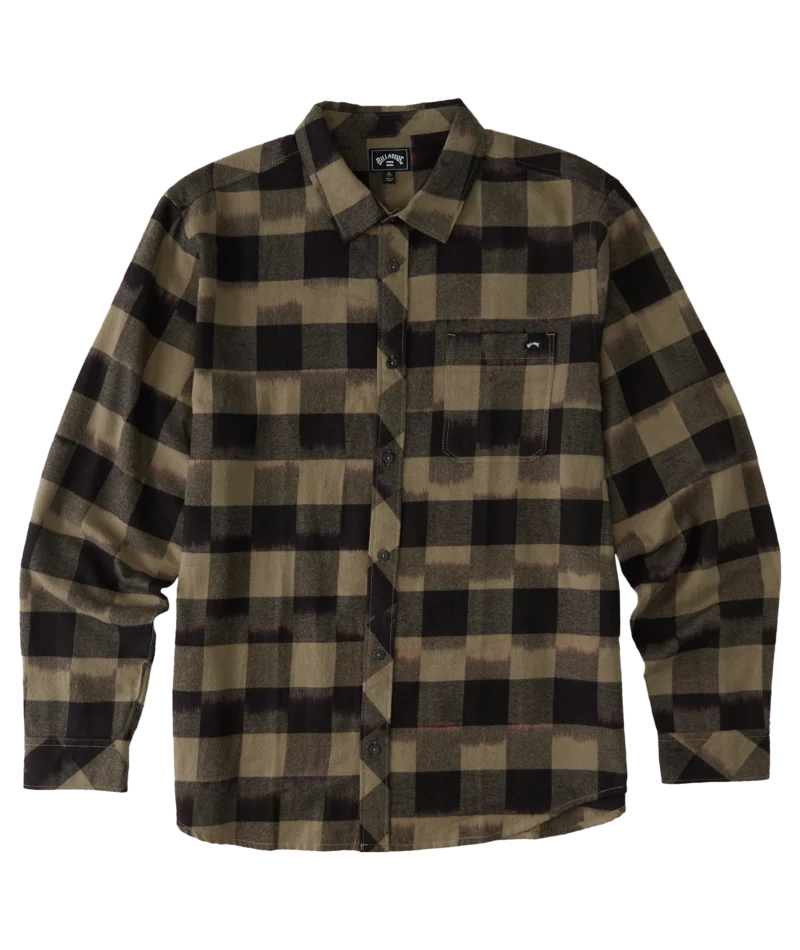 Billabong Coastline Flannel L/S Shirt-Black