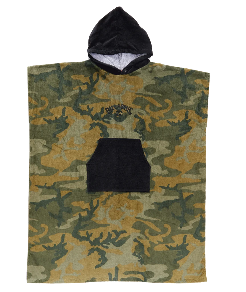 Billabong Mens Hooded Poncho-Camo