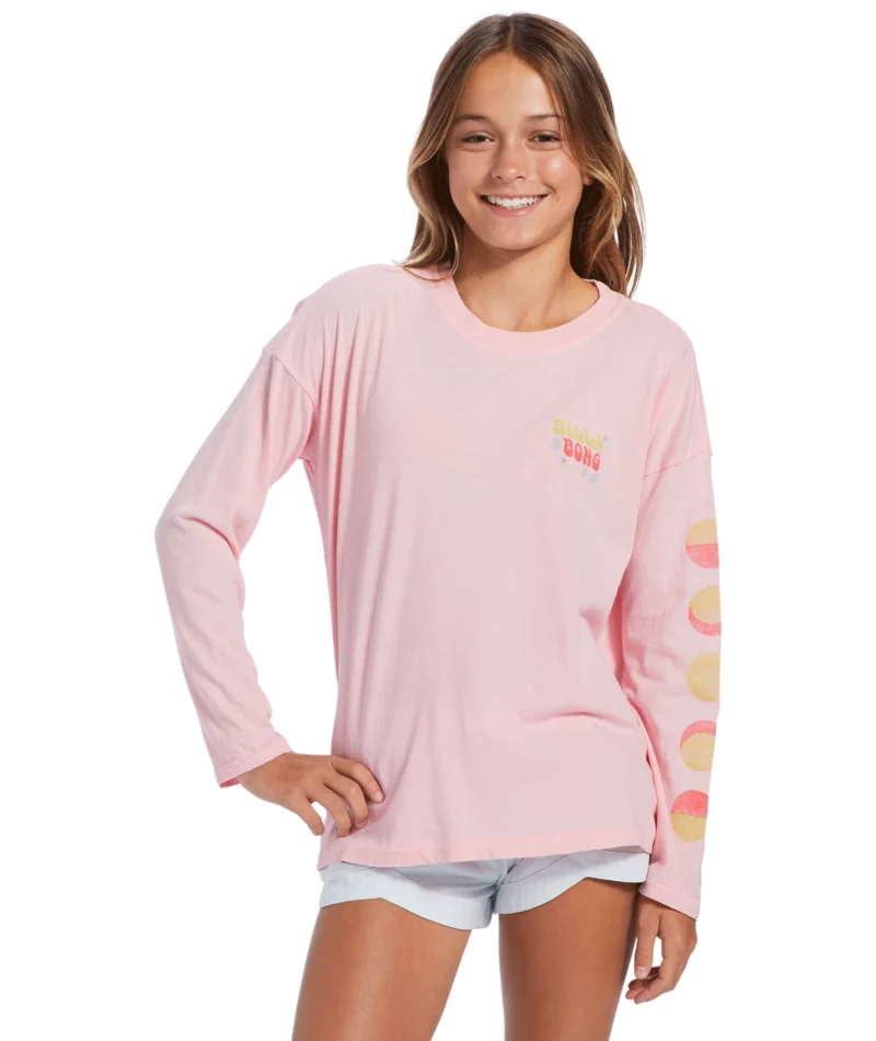 Billabong Morning Waves L/S Tee-Soft Pink