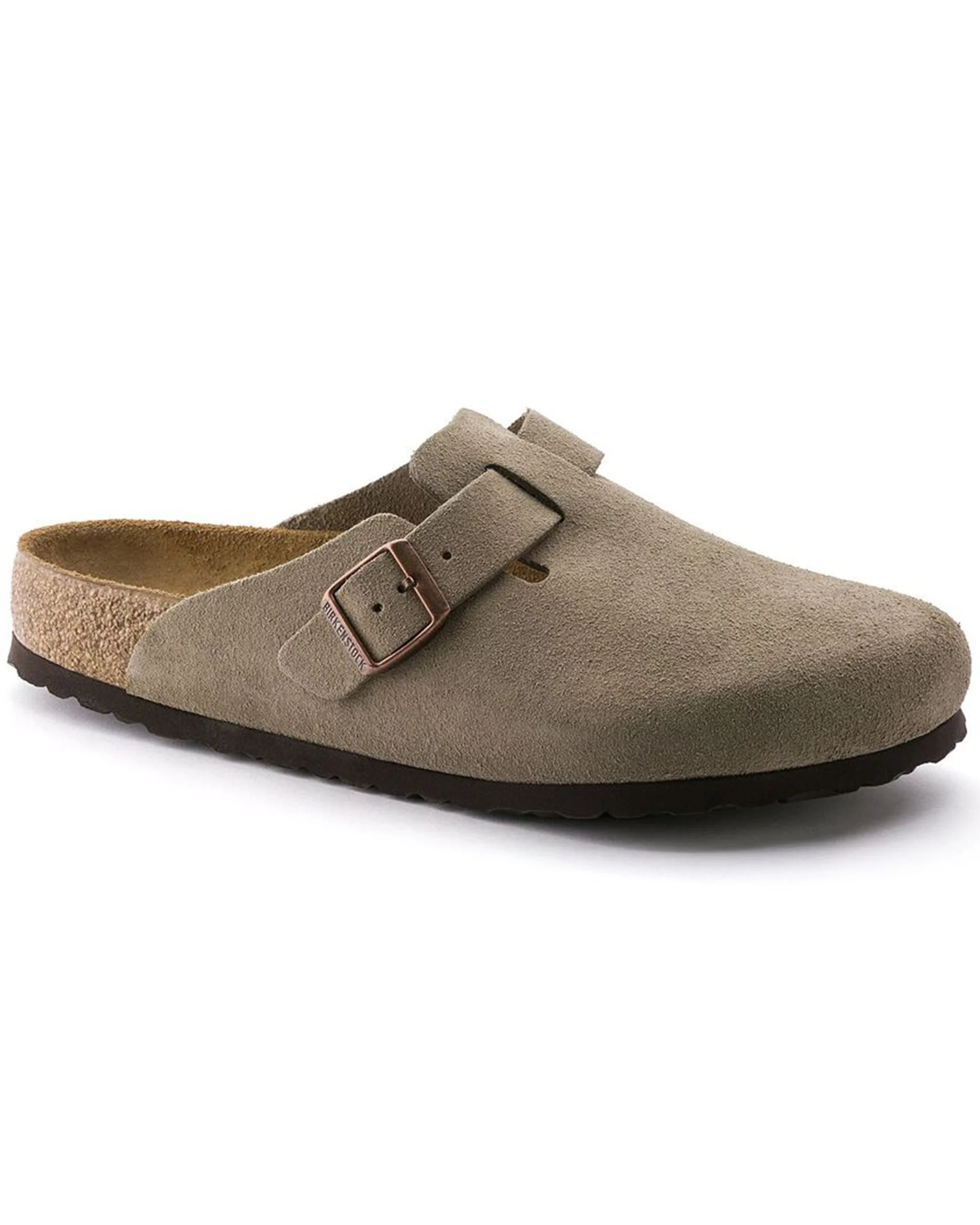 Boston Soft Footbed Suede Leather (Narrow) - Taupe