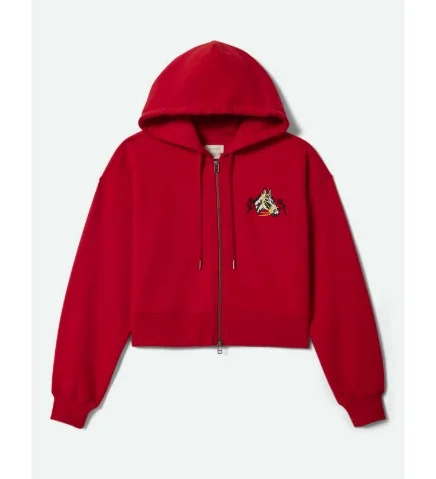 Brixton Womens Sweatshirt Trophy Horse Cropped Zip Hood