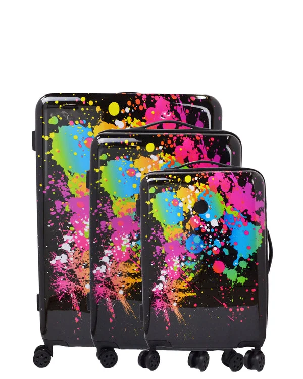 Bursts 3-Piece Hardside Spinner Luggage Set- Multi