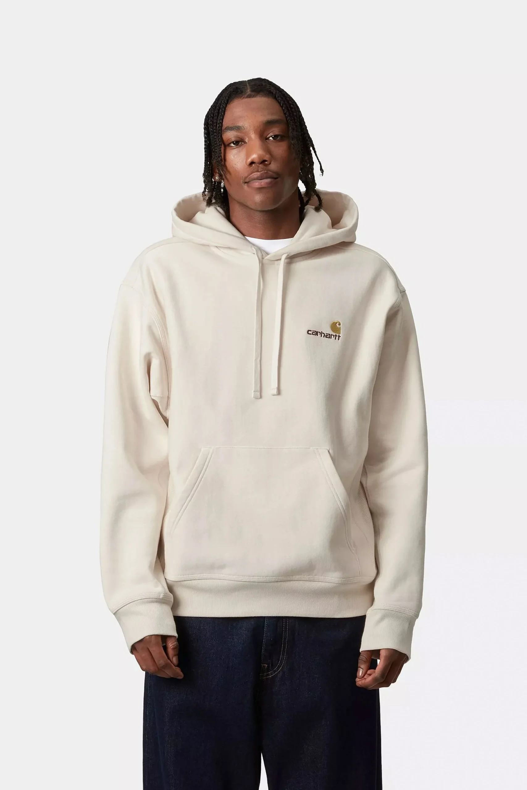 CARHARTT WIP - HOODED AMERICAN SCRIPT SWEAT - NATURAL