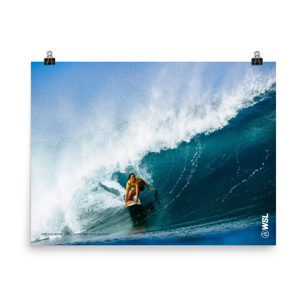 Carissa Moore Poster (Unframed): Billabong Pro Pipeline 2022