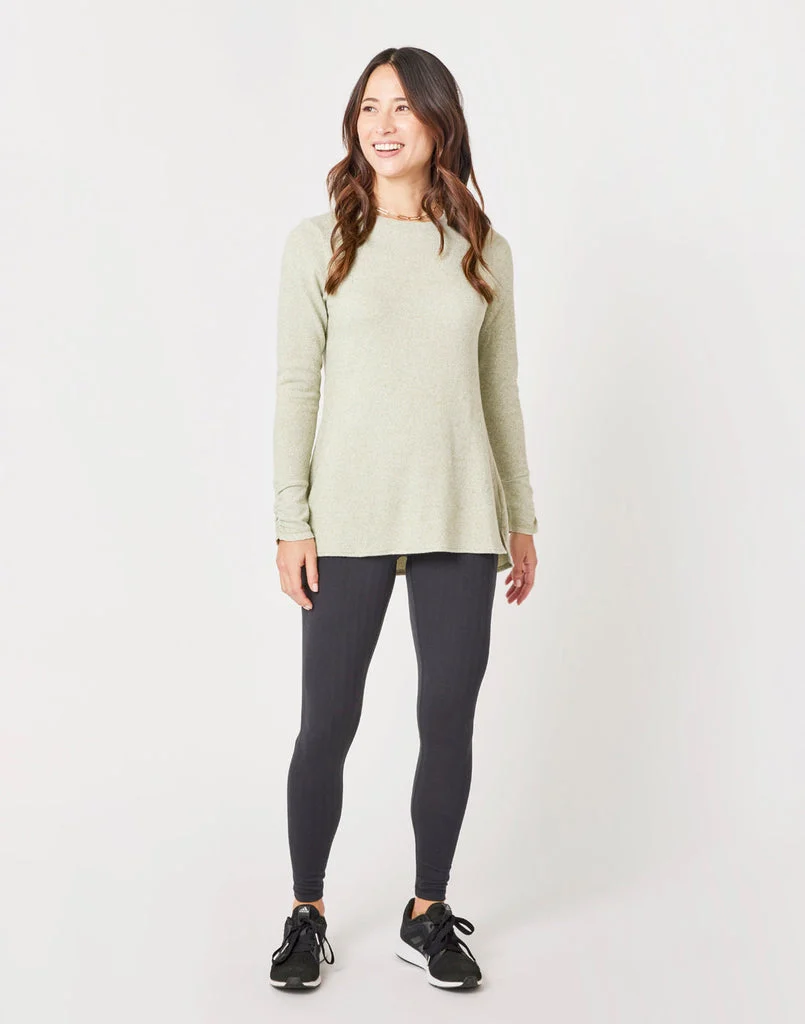 Carve Designs Chelsea L/S Shirt-Olive Heather