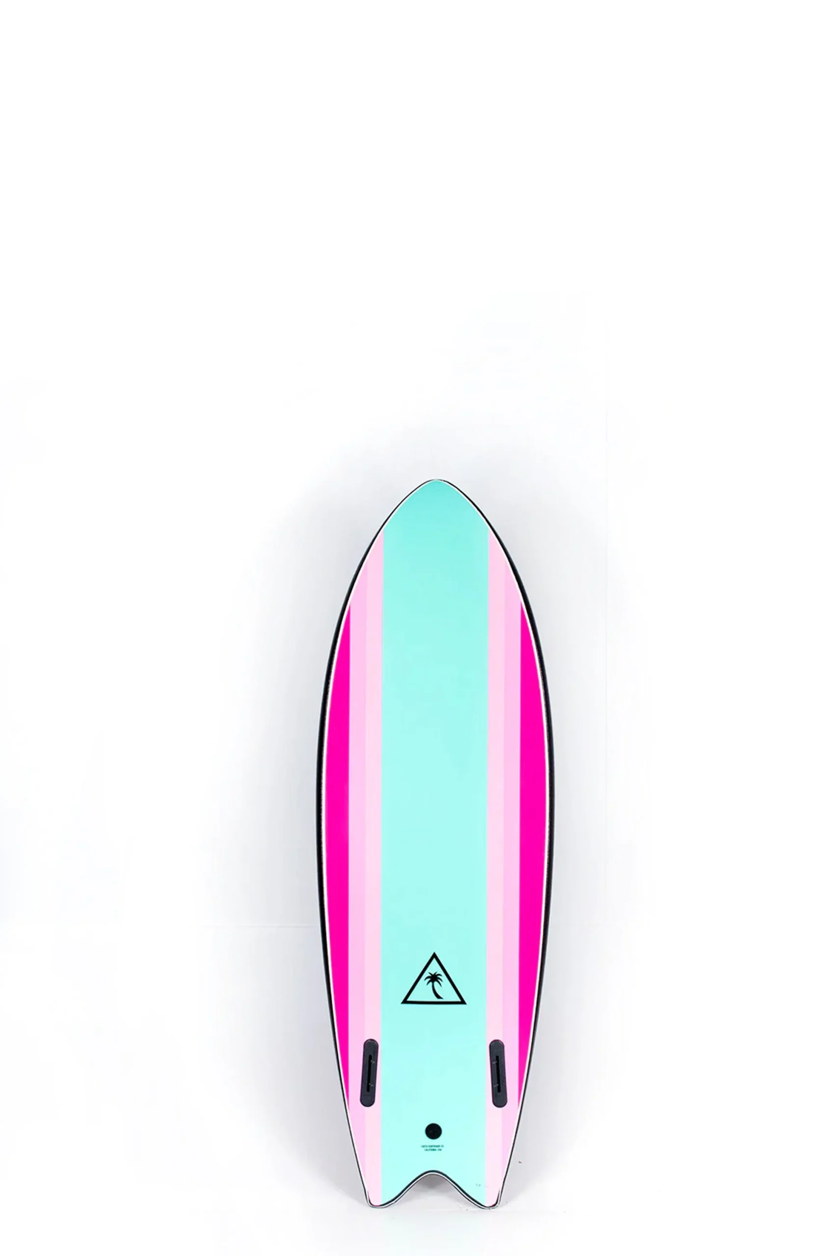 Catch Surf Softboards - RETRO FISH TWIN FIN - Black/Turquoise - 5'6" x 21.65" x 2.95" - 45L