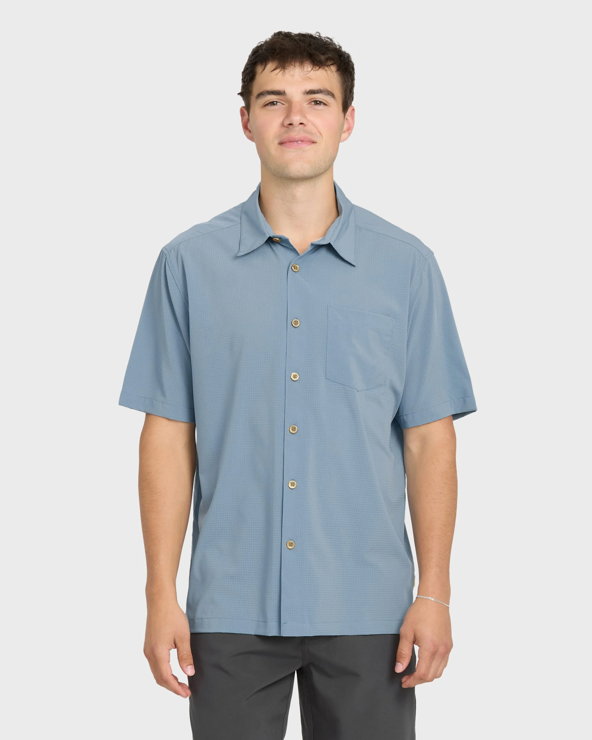 Chaser Short Sleeve Woven Shirt - Blue Shadow | Quiksilver