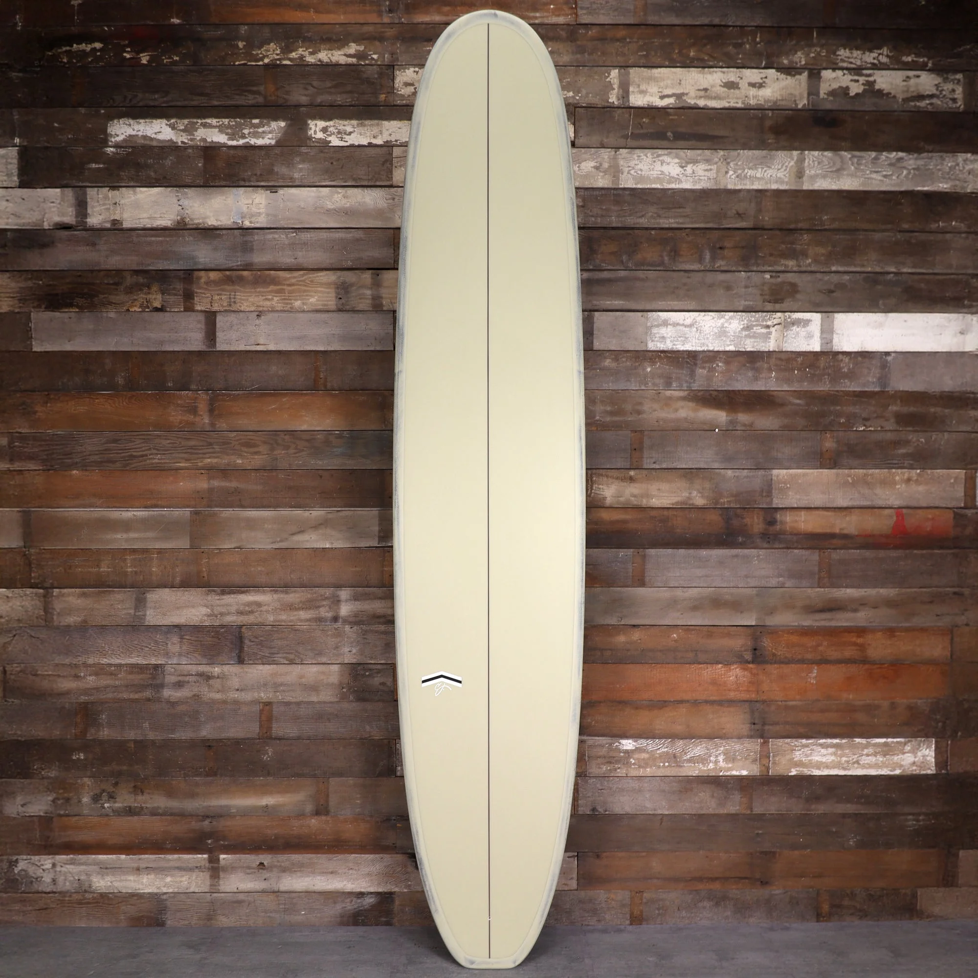 CJ Nelson Designs Slasher Low Pro Thunderbolt Black 9'3 × 23 × 3 Surfboard - Black Tan/Brushed Carbon • REPAIRED