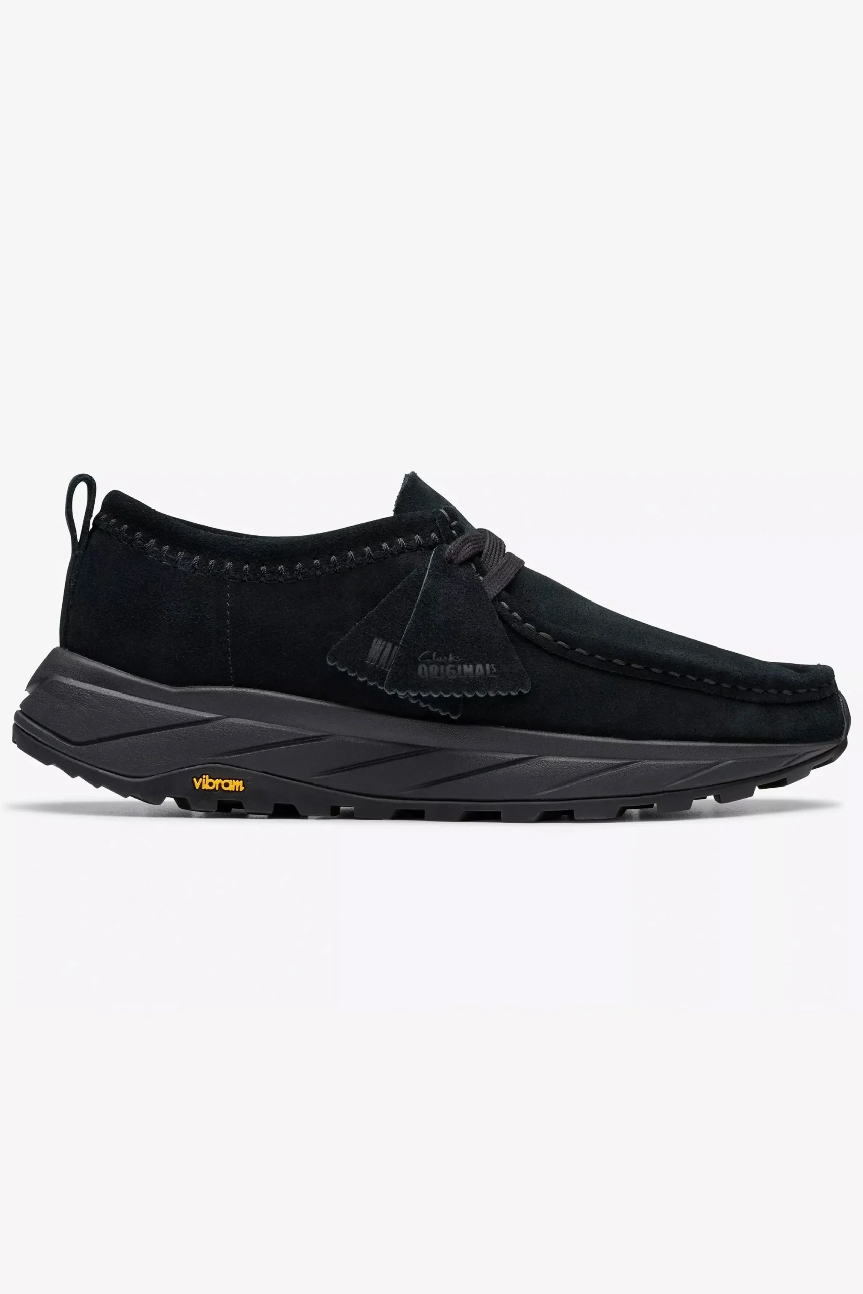 CLARKS - WALLA EDEN LO - BLACK SUEDE - MAN