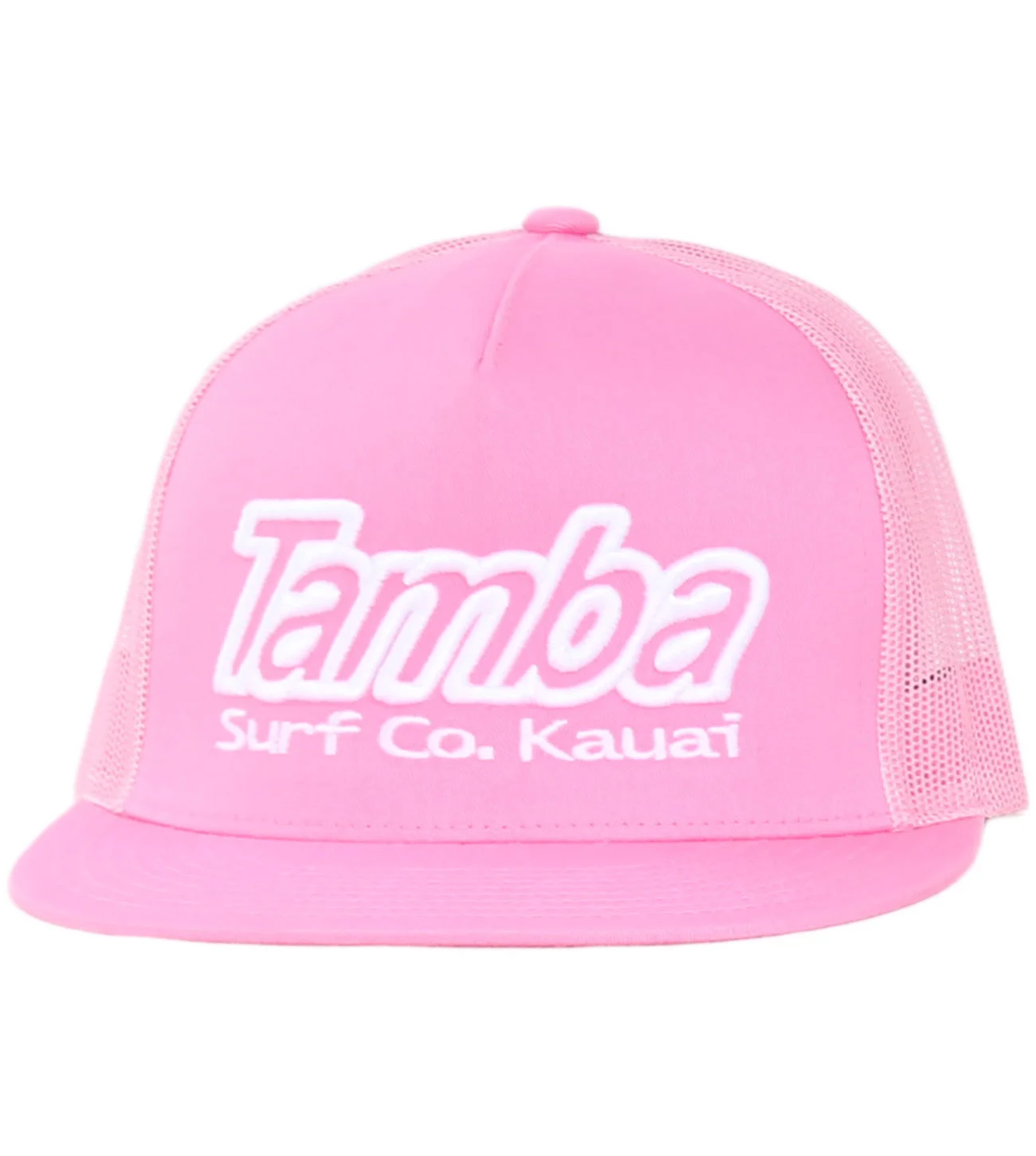 Classic Surf Co 3D Mesh Snapback Hat - Pink/White