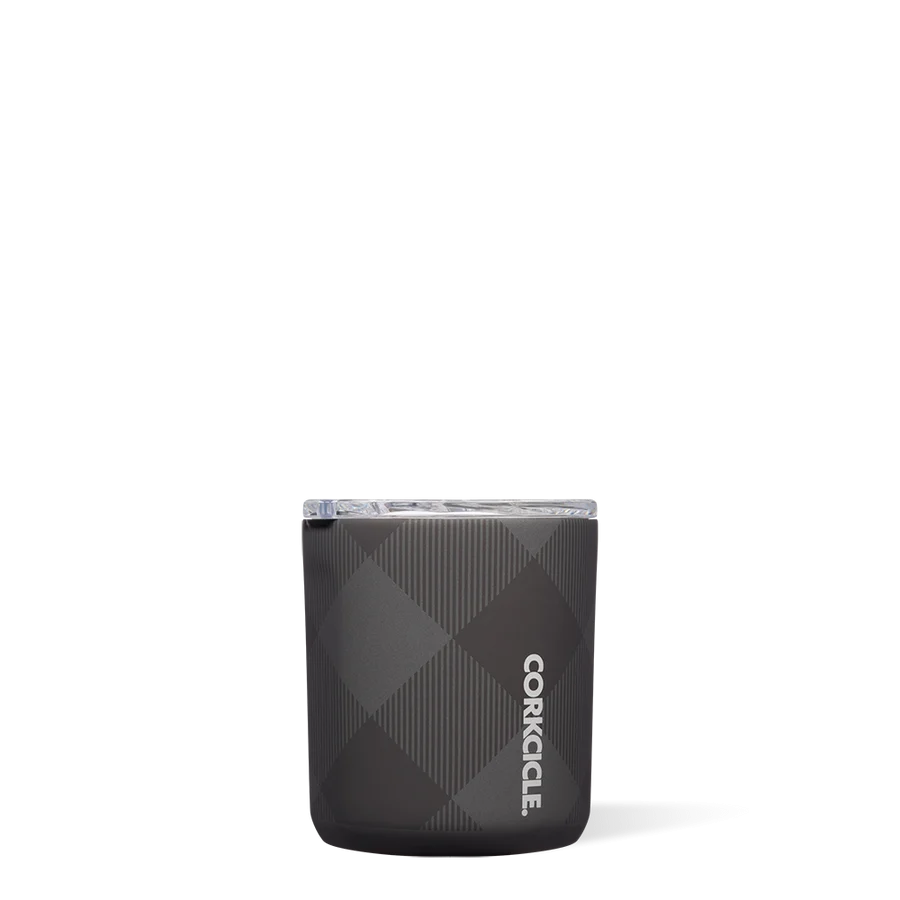 Corkcicle 12 oz Buzz Cup-Buffalo Plaid Grey