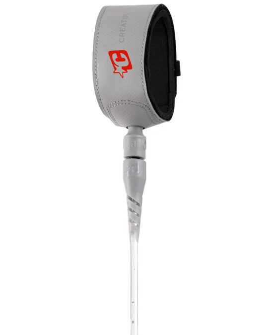 Creatures Superlite Lite Leash-White Speckle Cement Fluro Red-6'