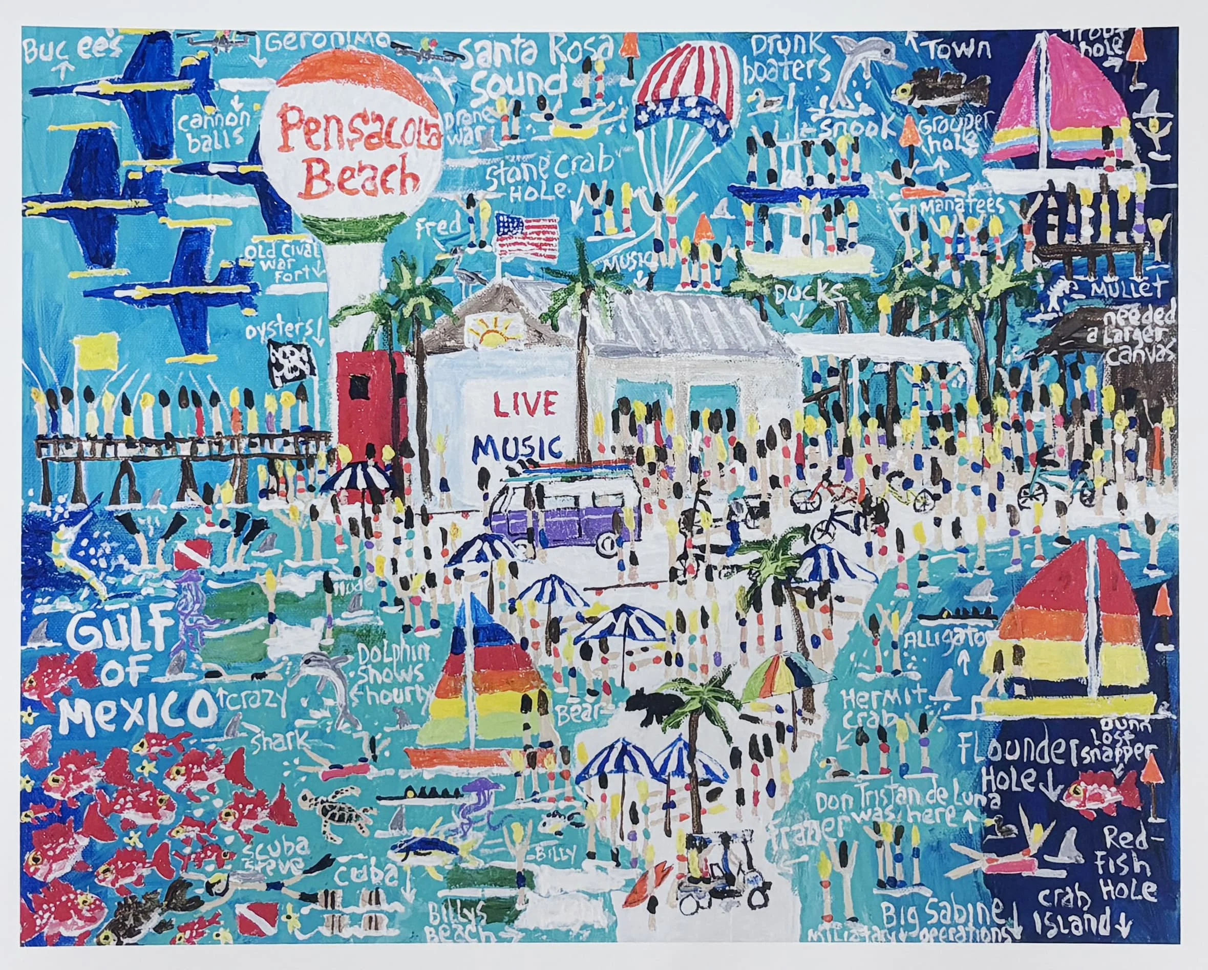 Dan Dun Paradise Bar & Grill Print 12"x14"