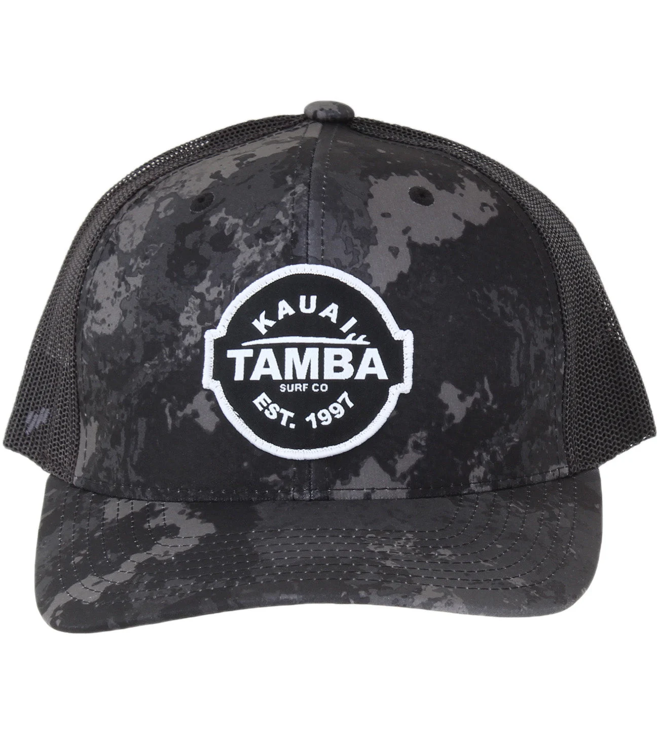 Est. 1997 Veil Camo Mesh Snapback Hat - Poseidon Black