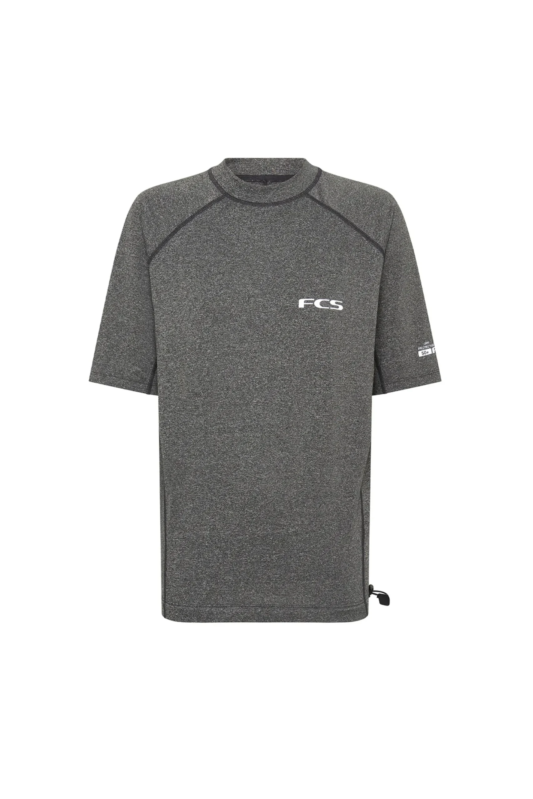 FCS - ESSENTIAL SHORT SLEEVE RASH VEST - HEATHER GREY