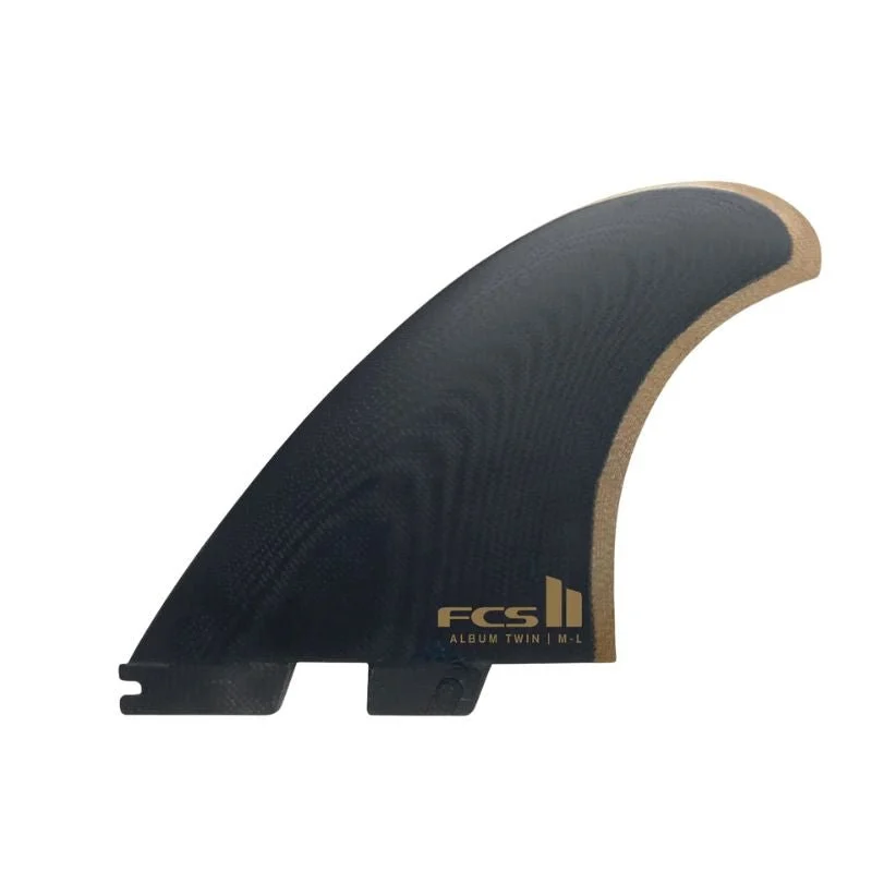 FCS II ALBUM TWIN + 1 Fin Set Performance Glass Black Gold