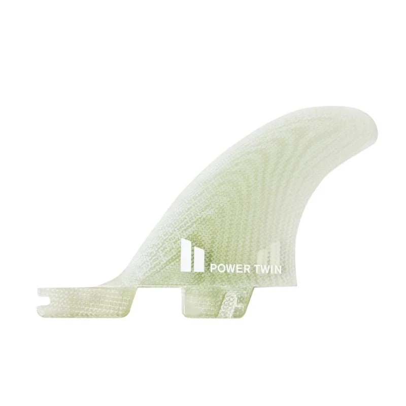 FCS II Power TWIN+1 Replacement Center Fin Performance Glass Clear