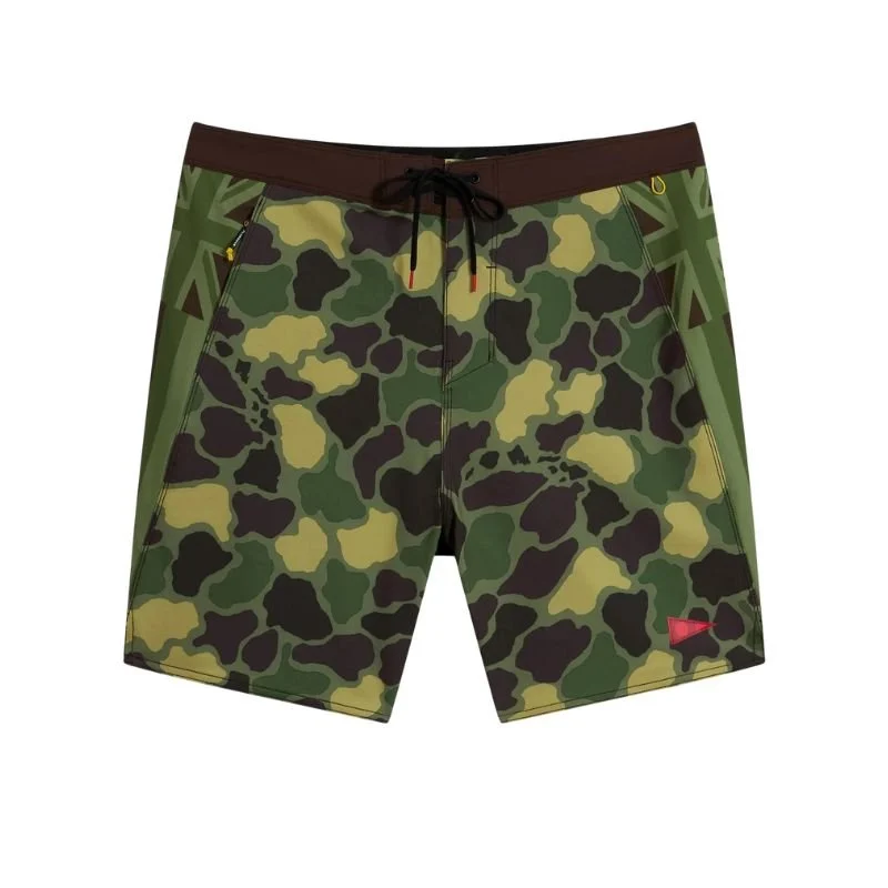 Florence Marine X Boardshorts Pro Hawaii 28"-38" Tropical Green Camo