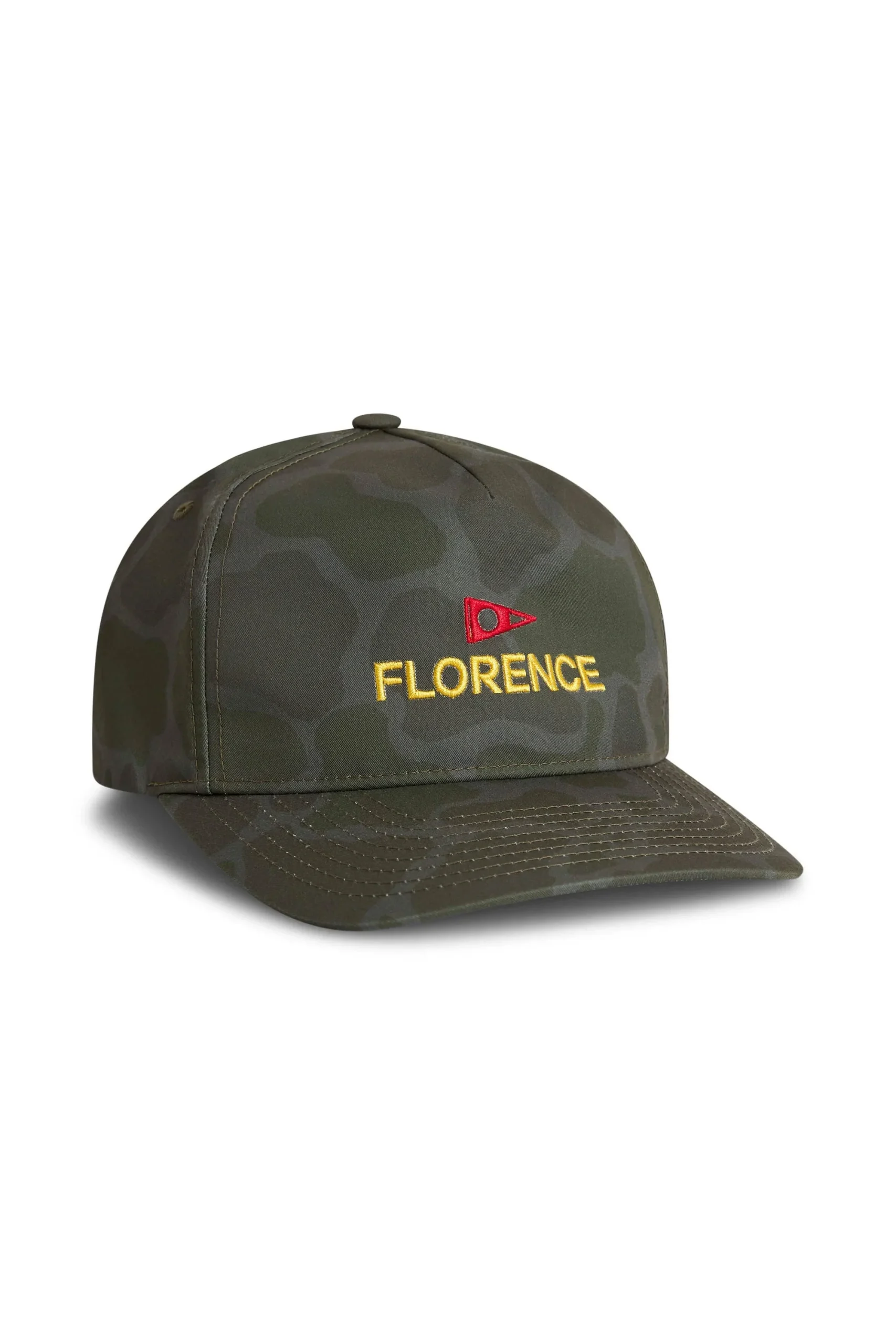 FLORENCE MARINE X - LOGO TWILL HAT - BURNT OLIVE CAMO