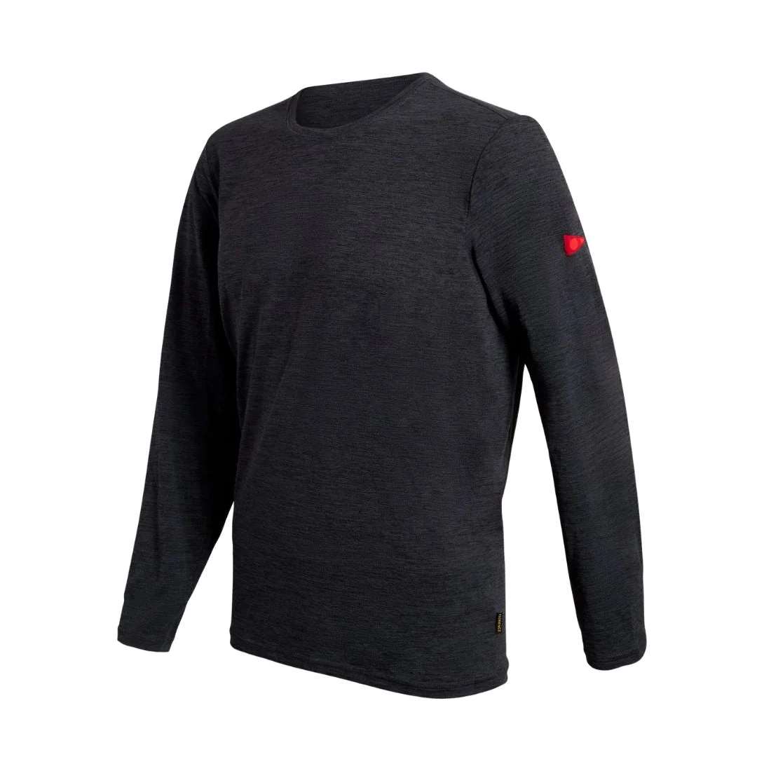 Florence Marine X Rashguard Airtex Long Sleeve (XSmall-XLarge) Heather Charcoal