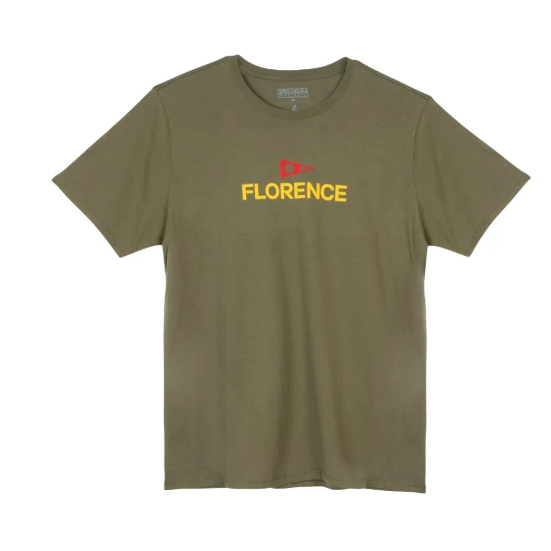 Florence Marine X T-Shirt Logo (Small- XXLarge) Burnt Olive