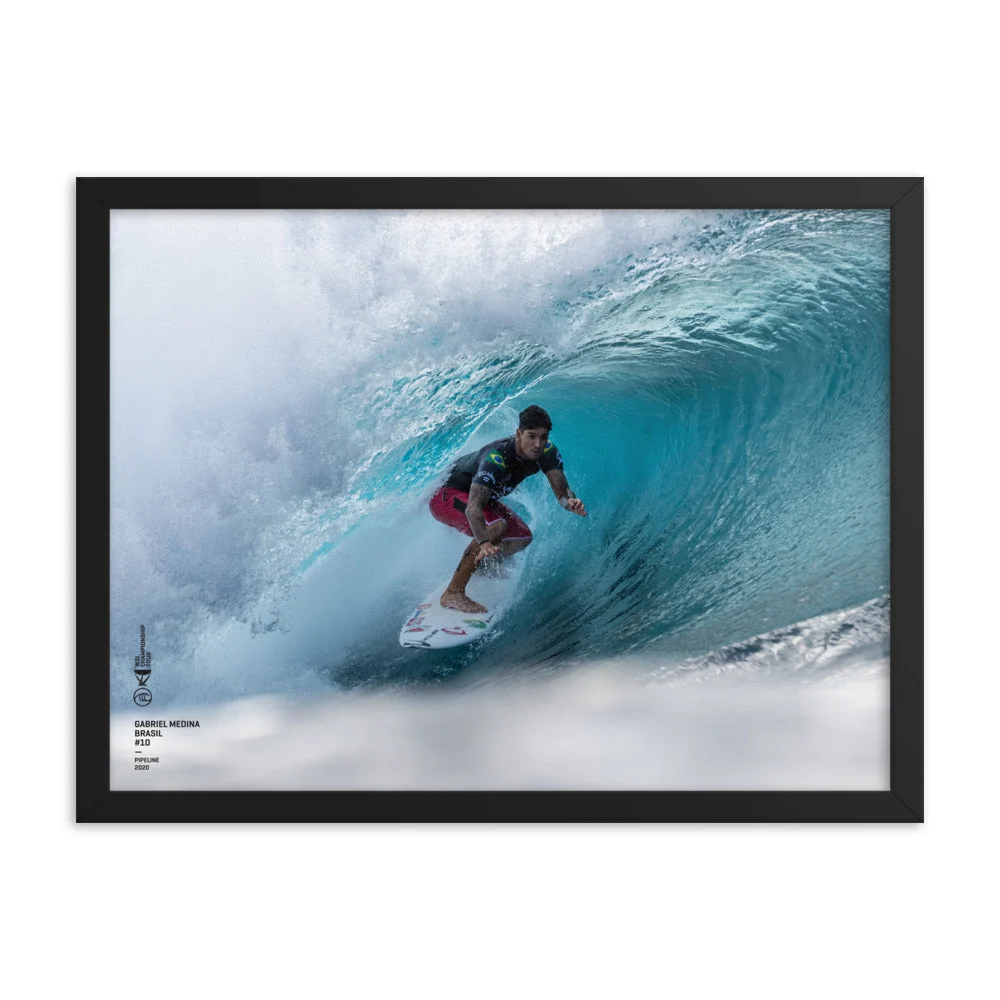 Gabriel Medina Poster (Framed): Pipeline, 2020