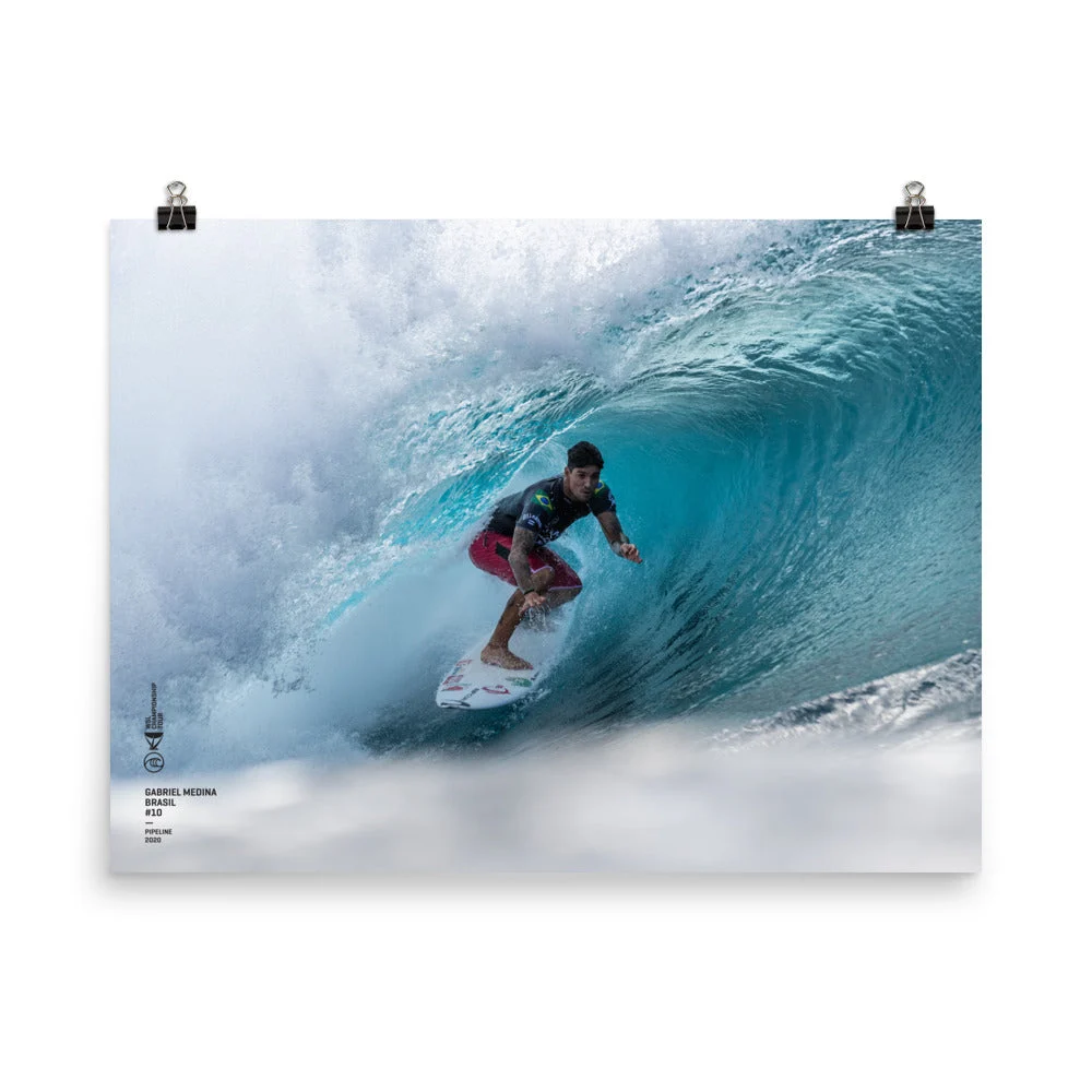Gabriel Medina Poster (Unframed): Pipeline, 2020