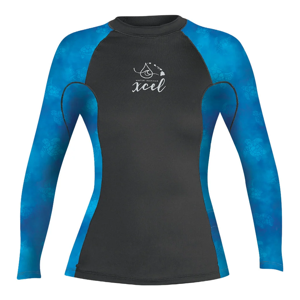 Girls' Ocean Ramsey Water Inspired Premium Stretch Long Sleeve Perform