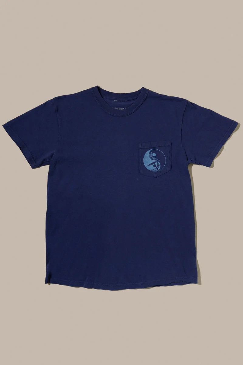 Glide SS Pocket Tee - Yin Yang, Navy