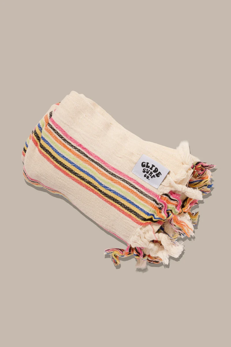 Glide Turkish Towel - Multi-Stripe