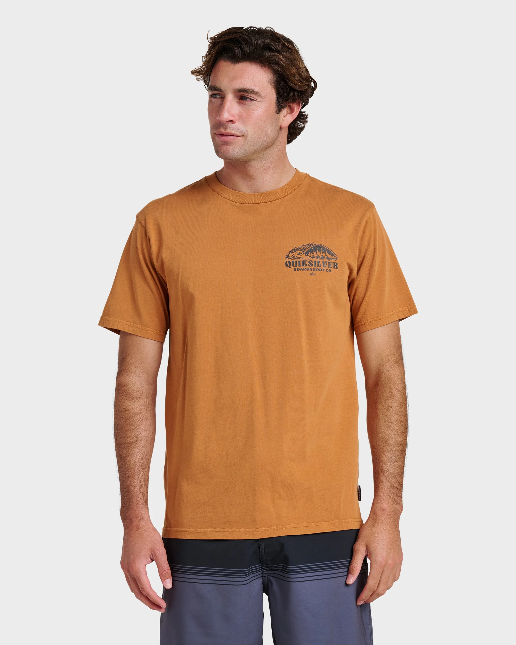Going Leftpigment Dye T-Shirt - Almond | Quiksilver